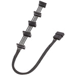 Câble cage disque dur SATA 1 vers 5 à gaine 4 broches 18AWG, 40cm 4 broches 1 vers 5