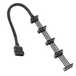 Câble cage disque dur SATA 1 vers 5 à gaine 4 broches 18AWG, 40cm 4 broches 1 vers 5
