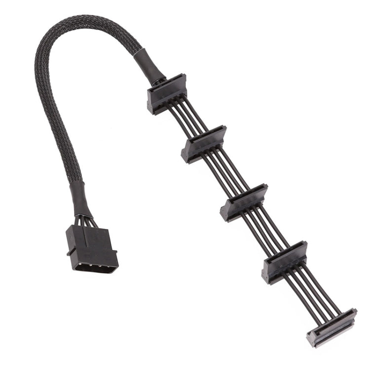 Câble cage disque dur SATA 1 vers 5 à gaine 4 broches 18AWG, 40cm 4 broches 1 vers 5