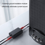 Isolateur de boucle de masse audio RCA anti-interférence, réducteur de bruit, élimine le son de courant, récepteur Bluetooth, carré, ellipse