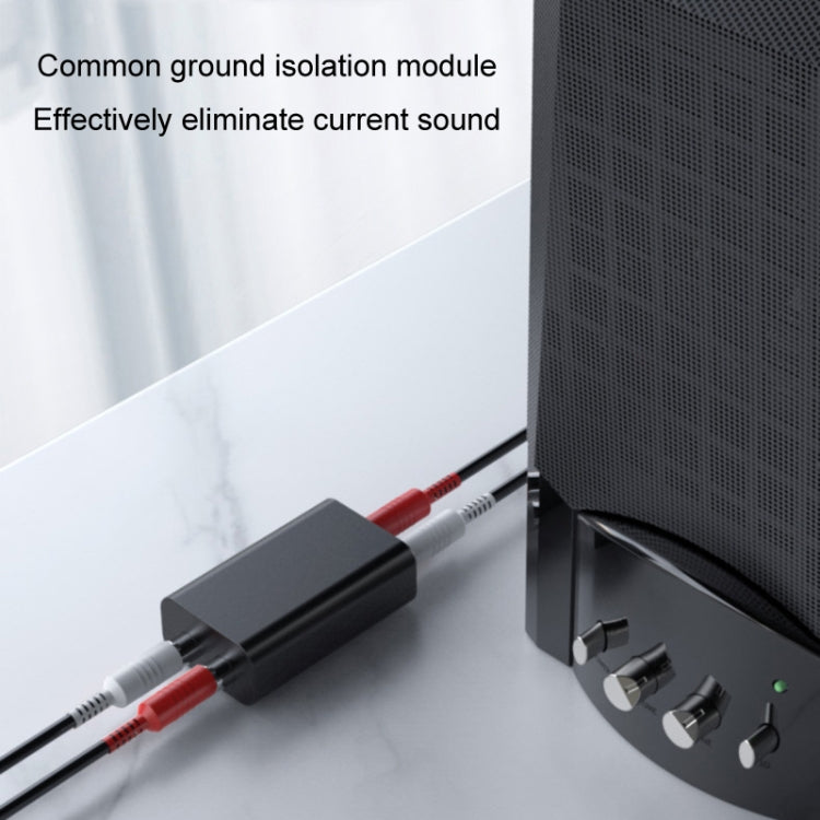 Isolateur de boucle de masse audio RCA anti-interférence, réducteur de bruit, élimine le son de courant, récepteur Bluetooth, carré, ellipse