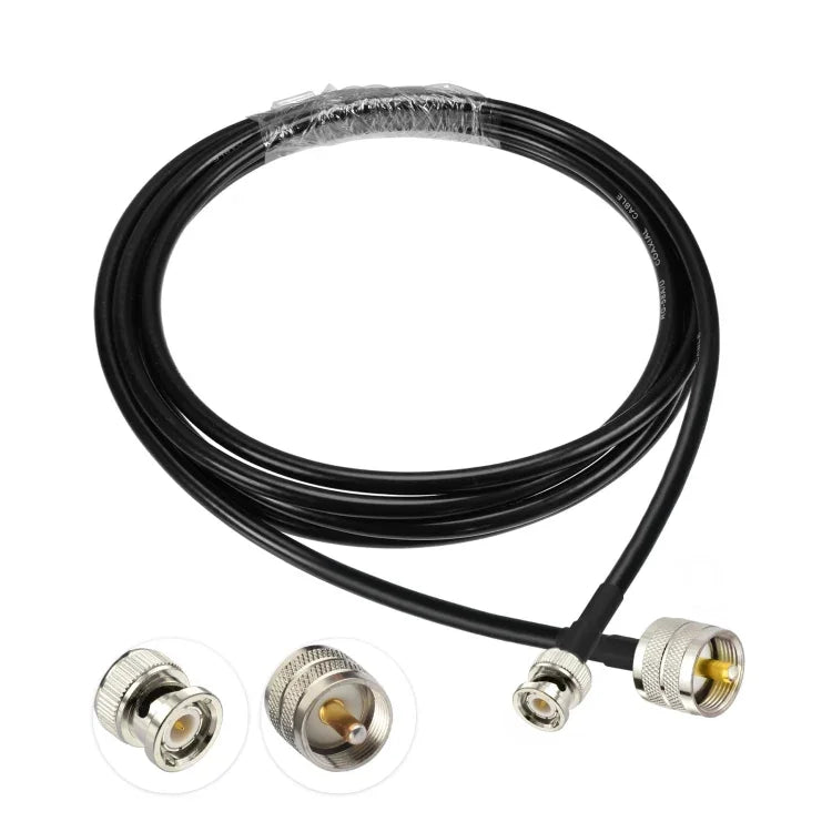 Câble adaptateur BNC mâle vers UHF mâle RG58, 0,5m, 1m, 2m, 3m, 5m, 8m, 10m