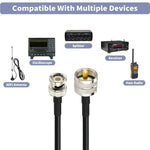 Câble adaptateur BNC mâle vers UHF mâle RG58, 0,5m, 1m, 2m, 3m, 5m, 8m, 10m