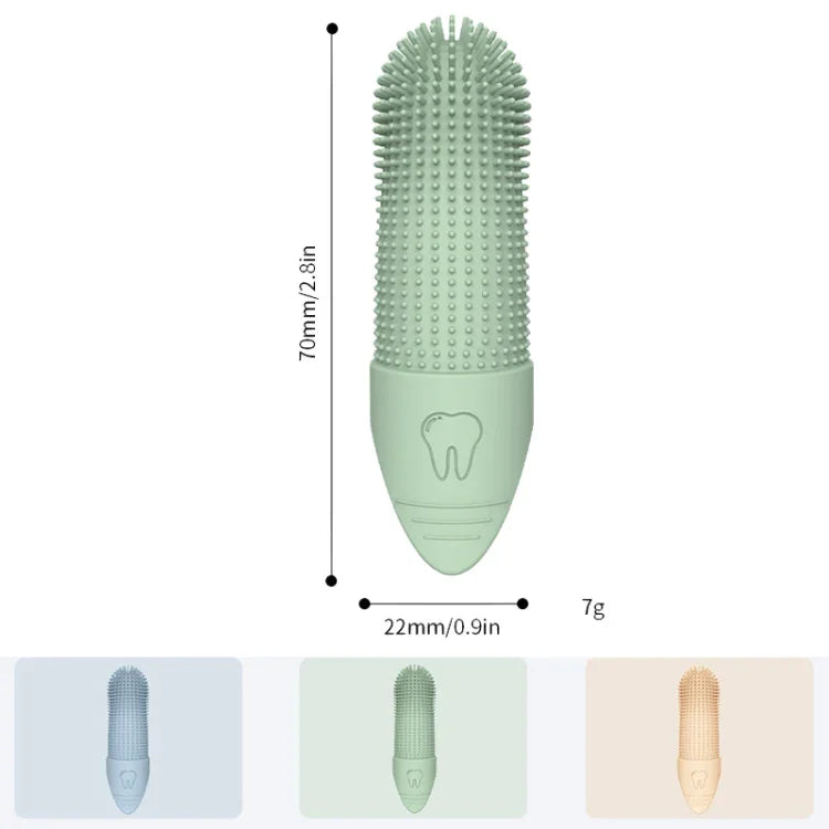 Brosse à dents pour animaux de compagnie (chats et chiens), brosse à dents en silicone, outil de soin bucco-dentaire pour animaux.