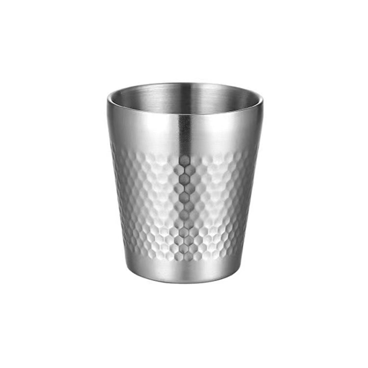 Tasse marteau en acier inoxydable 304, tasses à thé épaissies à double paroi pour restaurant, 175 ml, 260 ml, 300 ml, 350 ml, 450 ml
