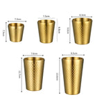 Tasse marteau en acier inoxydable 304, tasses à thé épaissies à double paroi pour restaurant, 175 ml, 260 ml, 300 ml, 350 ml, 450 ml