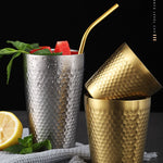Tasse marteau en acier inoxydable 304, tasses à thé épaissies à double paroi pour restaurant, 175 ml, 260 ml, 300 ml, 350 ml, 450 ml
