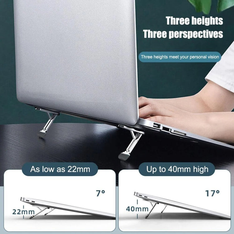 2pcs Support de Refroidissement Invisible Réhausseur pour Ordinateur Portable, Smartphone et Tablette, 110034 Gris Clair