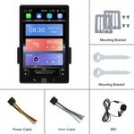 Écran vertical simple 10,4 pouces MP5 à rotation manuelle, navigation Android avec Carplay sans fil et caméra de recul