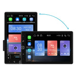 Écran vertical simple 10,4 pouces MP5 à rotation manuelle, navigation Android avec Carplay sans fil et caméra de recul