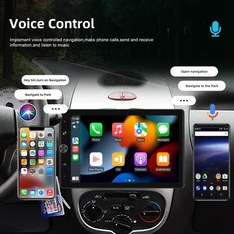 Écran vertical simple 10,4 pouces MP5 à rotation manuelle, navigation Android avec Carplay sans fil et caméra de recul