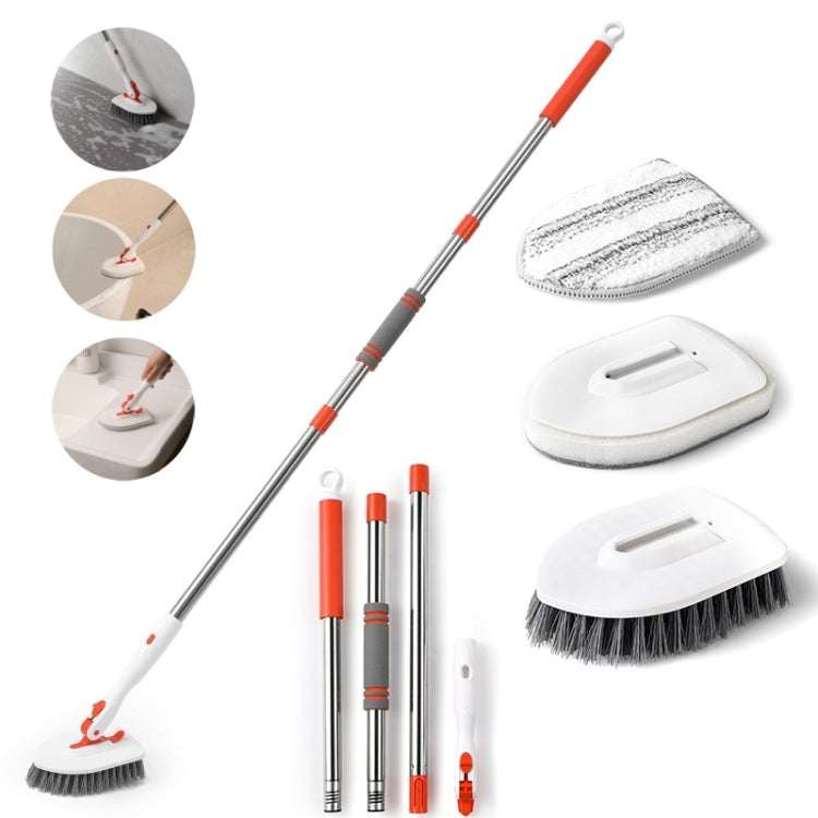 Brosse de nettoyage de douche avec manche réglable de 132 cm, brosse à récurer pour baignoire et carrelage, lot de 1, lot de 2, lot de 3, lot de 4, lot de 5