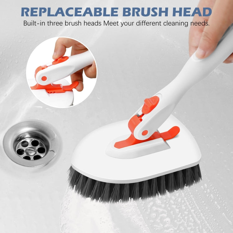 Brosse de nettoyage de douche avec manche réglable de 132 cm, brosse à récurer pour baignoire et carrelage, lot de 1, lot de 2, lot de 3, lot de 4, lot de 5