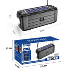 Haut-parleur Bluetooth solaire sans fil LED BDL-187, radio FM portable pour camping extérieur