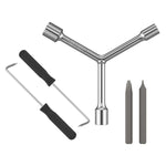 Outils multifonctions pour démontage, nettoyage et réparation de chaudière et machine à laver, tournevis trident, clé, 5 pièces/set