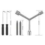 Outils multifonctions pour démontage, nettoyage et réparation de chaudière et machine à laver, tournevis trident, clé, 5 pièces/set