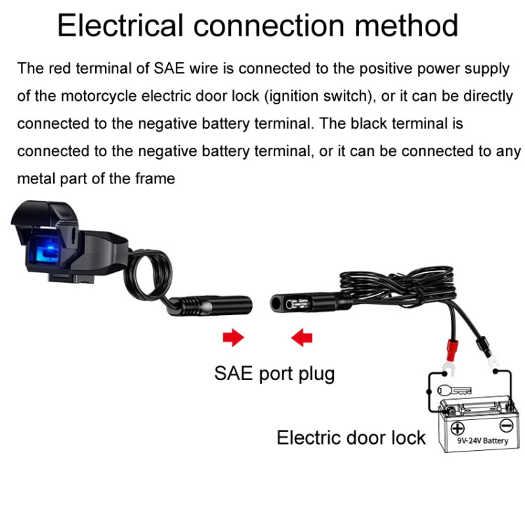 Kewig Motorcycle Phone Charger Outdoor Riding Fast Charging Waterproof USB Charging Stand, B10-A