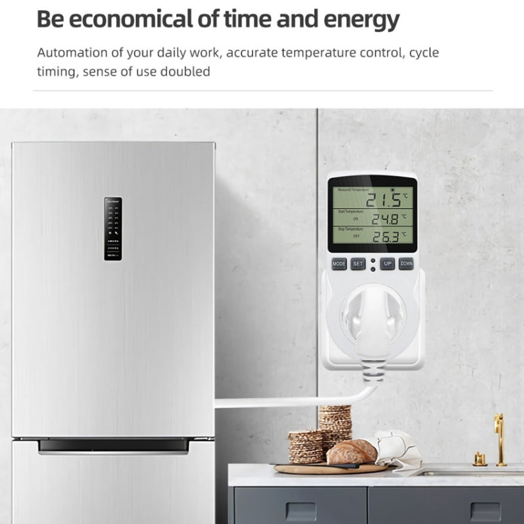 Thermostat numérique intelligent avec minuterie, contrôle de température, prise avec interrupteur, prise US