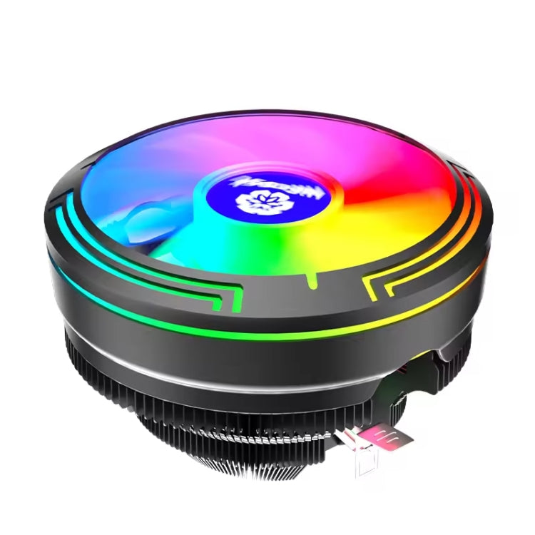 Ventilateur de refroidissement CPU de bureau LED coloré 4 broches, lame de glace W120