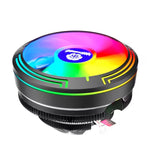 Ventilateur de refroidissement CPU de bureau LED coloré 4 broches, lame de glace W120