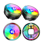 Ventilateur de refroidissement CPU de bureau LED coloré 4 broches, lame de glace W120