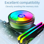Ventilateur de refroidissement CPU de bureau LED coloré 4 broches, lame de glace W120