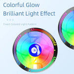Ventilateur de refroidissement CPU de bureau LED coloré 4 broches, lame de glace W120