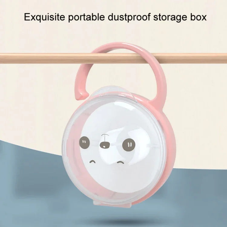Baby Cartoon Panda Pacifier Storage Case Portable Pacifier Transparent Dust Box