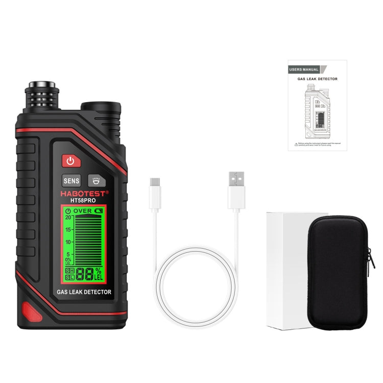 Détecteur de gaz portable rechargeable HABOTEST, HT629