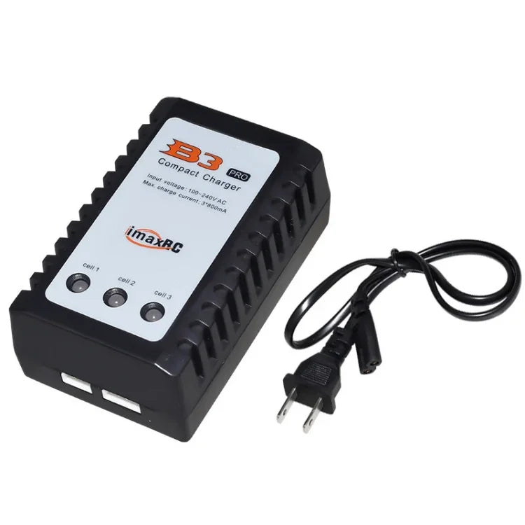 Chargeur d'équilibrage intelligent pour batterie lithium 7,4 V/11,1 V 2S/3S de drones et modèles réduits ImaxRC, prise américaine.