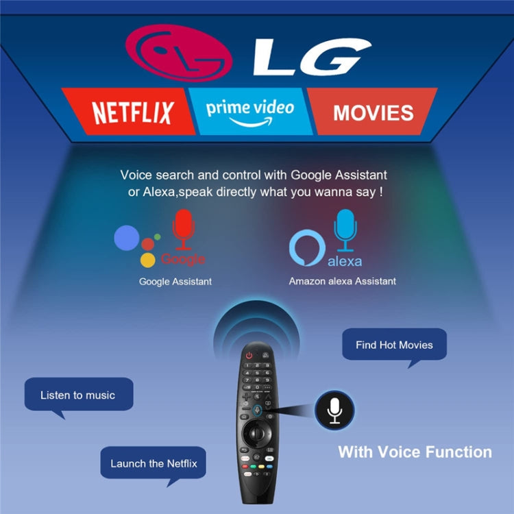 Télécommande multifonction infrarouge Bluetooth portable pour TV LG, AKB75855501 Voix