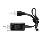 Chargeur USB pour batterie lithium 11,1 V 2 A 3S avec témoin lumineux et prise à 4 broches