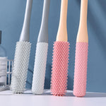 Brosse lave-pieds, brosse de nettoyage des orteils et anti-démangeaisons, utilisation sèche et humide, poils courts, poils longs