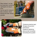 1 paire de gants en TPE motif dessin animé pour enfants, anti-rayures et anti-morsures pour hamster et perroquet, gants de jardinage de protection antidérapants et résistants à l'usure, S orange, S bleu, S jaune, M orange, M bleu, M jaune, L orange