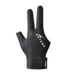 GUTENG Gants de billard snooker respirants et résistants à l'usure, antidérapants à trois doigts, main gauche demi-doigt (noir imprimé), main gauche demi-doigt (bleu imprimé), main gauche doigt complet (gris), main gauche doigt complet (noir imprimé)...