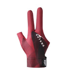 GUTENG Gants de billard snooker respirants et résistants à l'usure, antidérapants à trois doigts, main gauche demi-doigt (noir imprimé), main gauche demi-doigt (bleu imprimé), main gauche doigt complet (gris), main gauche doigt complet (noir imprimé)...