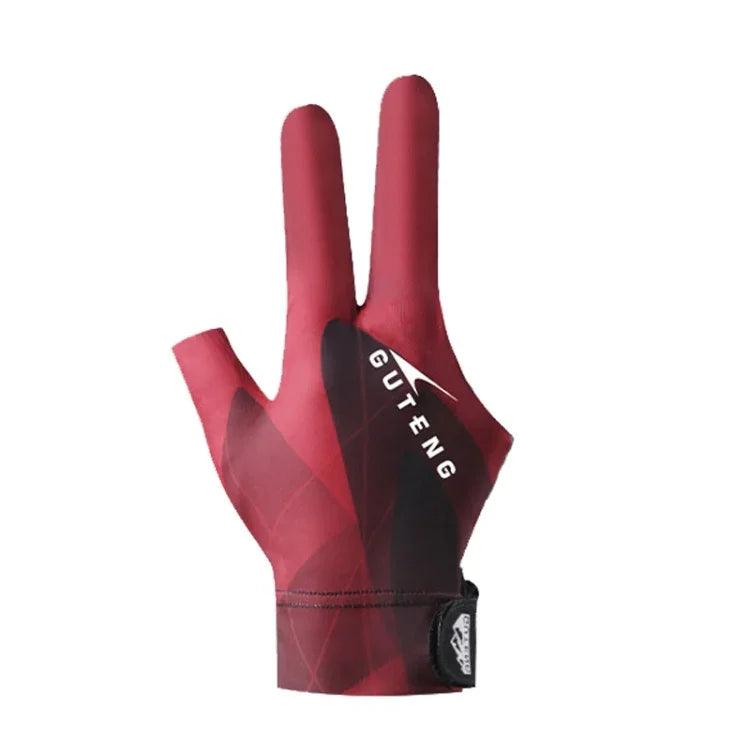 GUTENG Gants de billard snooker respirants et résistants à l'usure, antidérapants à trois doigts, main gauche demi-doigt (noir imprimé), main gauche demi-doigt (bleu imprimé), main gauche doigt complet (gris), main gauche doigt complet (noir imprimé)...
