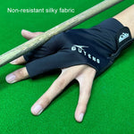 GUTENG Gants de billard snooker respirants et résistants à l'usure, antidérapants à trois doigts, main gauche demi-doigt (noir imprimé), main gauche demi-doigt (bleu imprimé), main gauche doigt complet (gris), main gauche doigt complet (noir imprimé)...