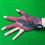 GUTENG Gants de billard snooker respirants et résistants à l'usure, antidérapants à trois doigts, main gauche demi-doigt (noir imprimé), main gauche demi-doigt (bleu imprimé), main gauche doigt complet (gris), main gauche doigt complet (noir imprimé)...
