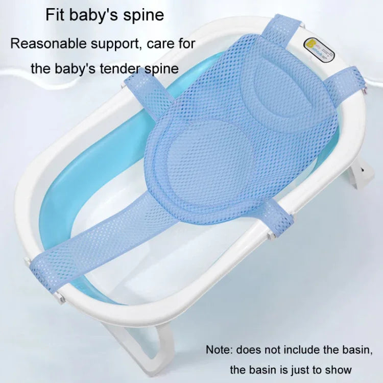 Baignoire pour bébé, support de bain en filet, tapis de douche suspendu antidérapant pour nouveau-né, 5 boucles bleu, 5 boucles rose, 5 boucles vert, type T bleu, type T rose, type T vert