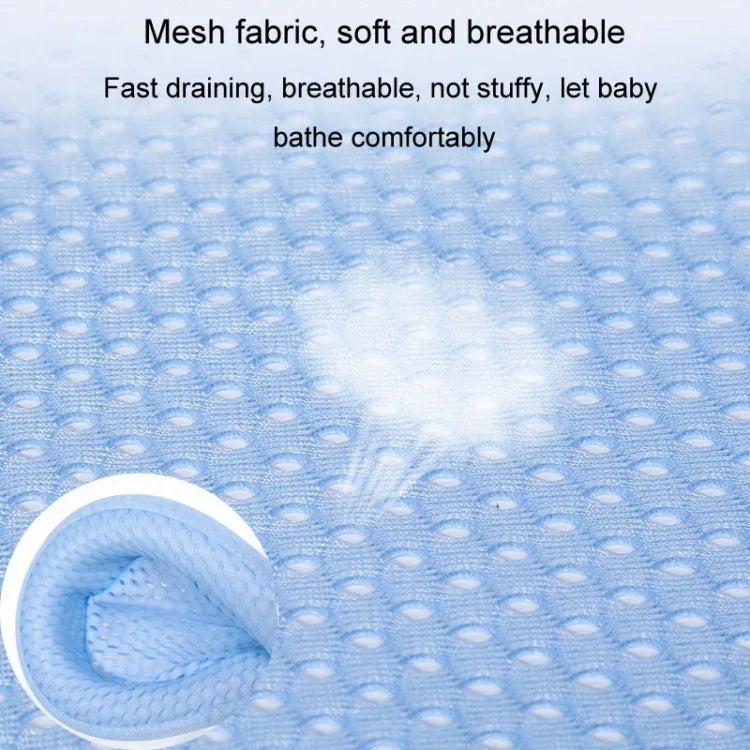Baignoire pour bébé, support de bain en filet, tapis de douche suspendu antidérapant pour nouveau-né, 5 boucles bleu, 5 boucles rose, 5 boucles vert, type T bleu, type T rose, type T vert