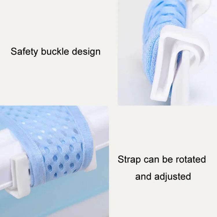 Baignoire pour bébé, support de bain en filet, tapis de douche suspendu antidérapant pour nouveau-né, 5 boucles bleu, 5 boucles rose, 5 boucles vert, type T bleu, type T rose, type T vert