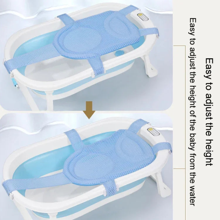 Baignoire pour bébé, support de bain en filet, tapis de douche suspendu antidérapant pour nouveau-né, 5 boucles bleu, 5 boucles rose, 5 boucles vert, type T bleu, type T rose, type T vert