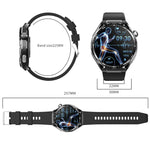 Montre connectée de santé F200, électrocardiogramme ECG, surveillance de la glycémie, écran rond de 1,55 pouce, silicone noir, cuir noir, cuir noir marron, milanais noir, acier noir à 3 billes, bambou noir, silicone noir gris