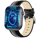 Montre connectée F70 avec écran de 2,1 pouces, surveillance de la glycémie et de l'oxygène sanguin, alarme SOS et plus de 100 modes sportifs.