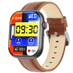 Montre connectée F70 avec écran de 2,1 pouces, surveillance de la glycémie et de l'oxygène sanguin, alarme SOS et plus de 100 modes sportifs.