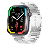Montre connectée F70 avec écran de 2,1 pouces, surveillance de la glycémie et de l'oxygène sanguin, alarme SOS et plus de 100 modes sportifs.