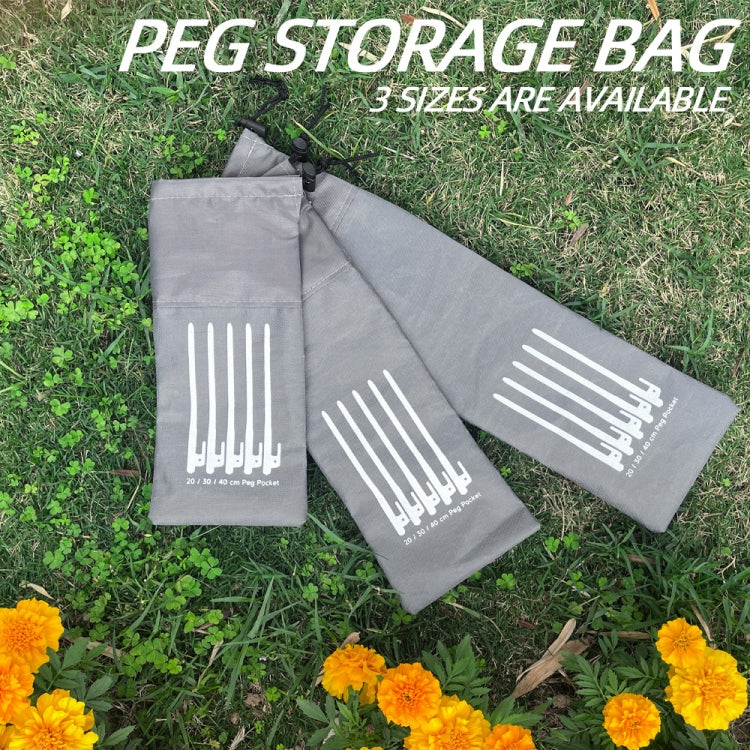 Sac de rangement pour piquets de tente, accessoires de camping en plein air, sac de rangement portable à main, S 20cm, M 30cm, L 40cm