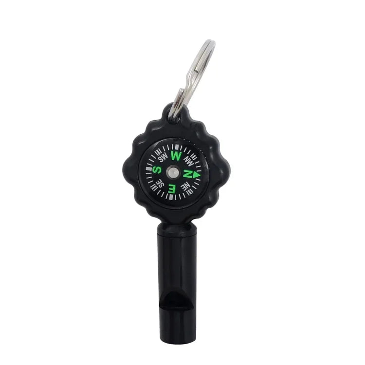 Sifflet boussole 2 en 1 pour survie en extérieur, sifflet en plastique avec boussole et boucle d'alpinisme, WH-2