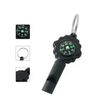 Sifflet boussole 2 en 1 pour survie en extérieur, sifflet en plastique avec boussole et boucle d'alpinisme, WH-2